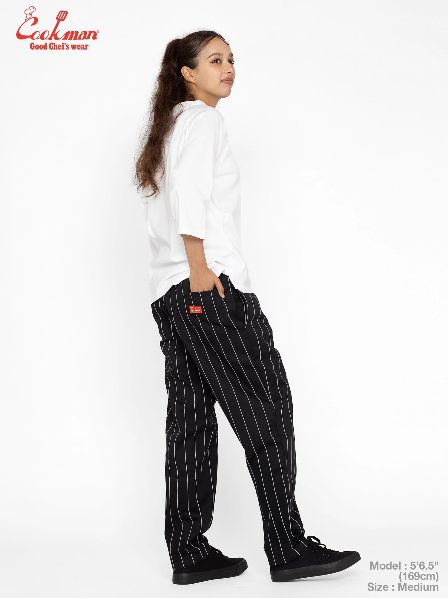 Chef Pants - Pencil Stripe : Black