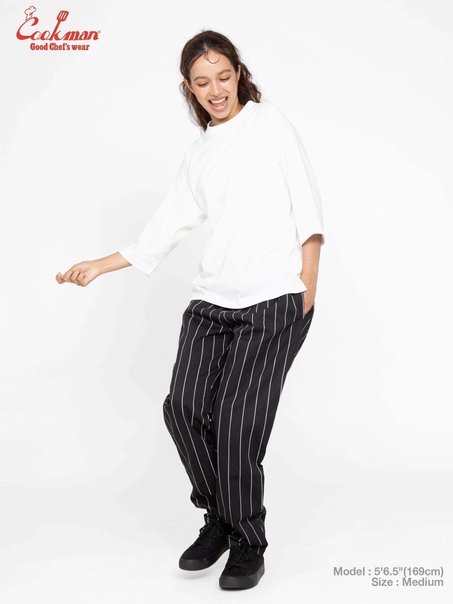 Chef Pants - Pencil Stripe : Black