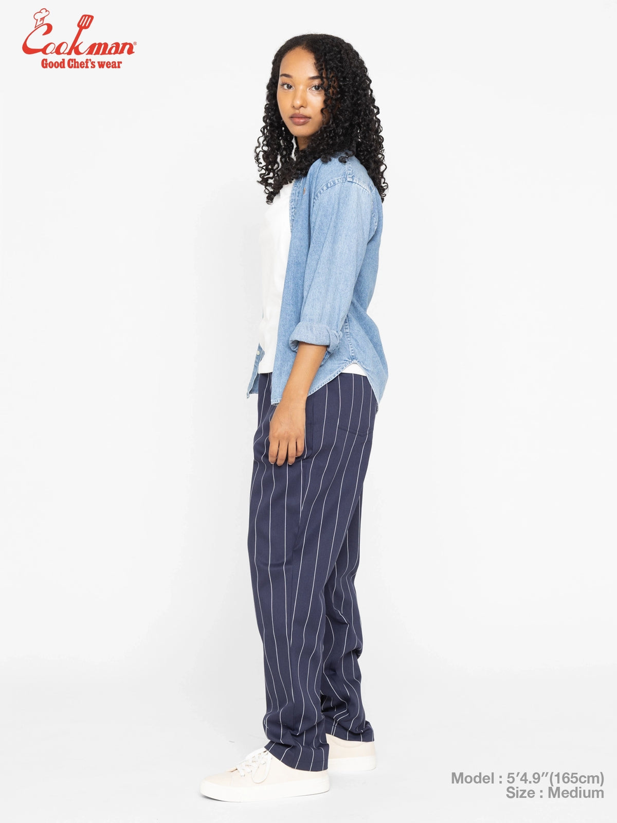 Chef Pants - Pencil Stripe : Navy