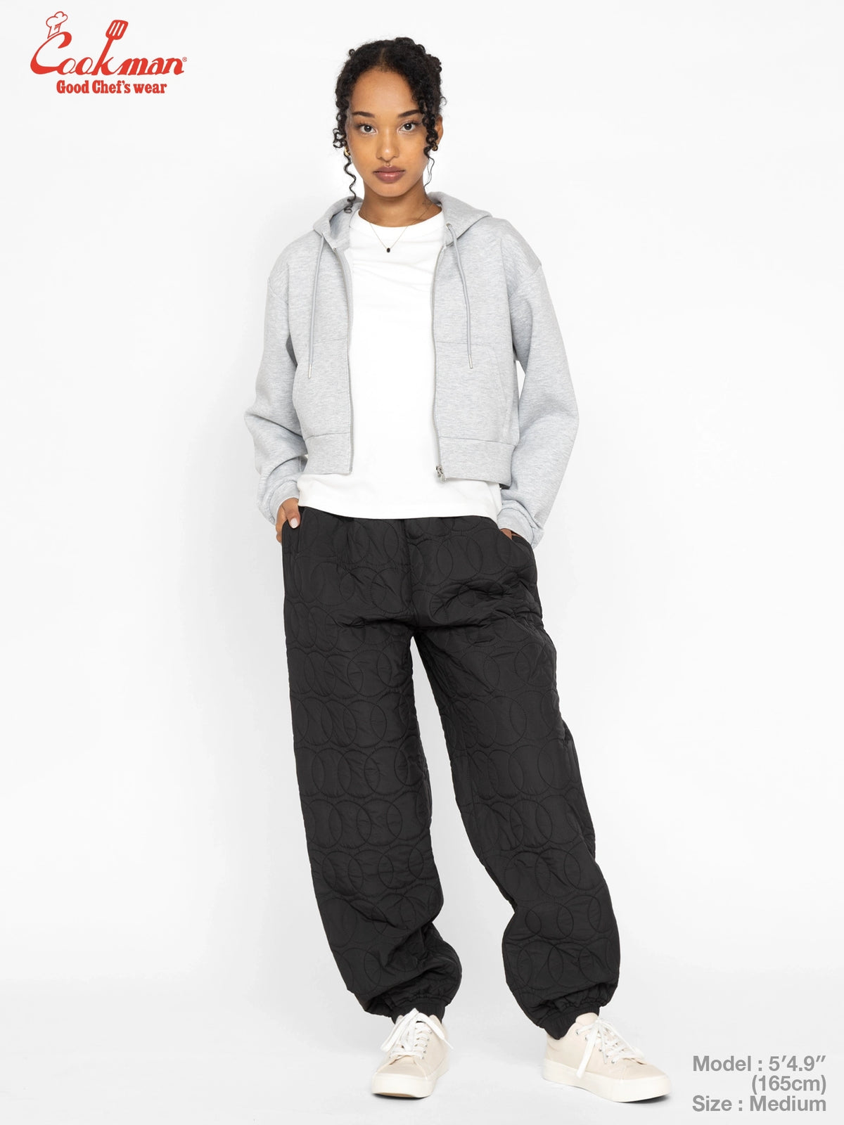 Chef Pants - Quilted Baseball : Black