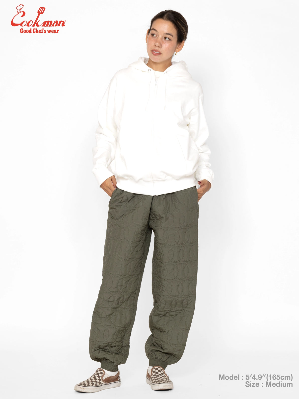 Chef Pants - Quilted Baseball : Olive