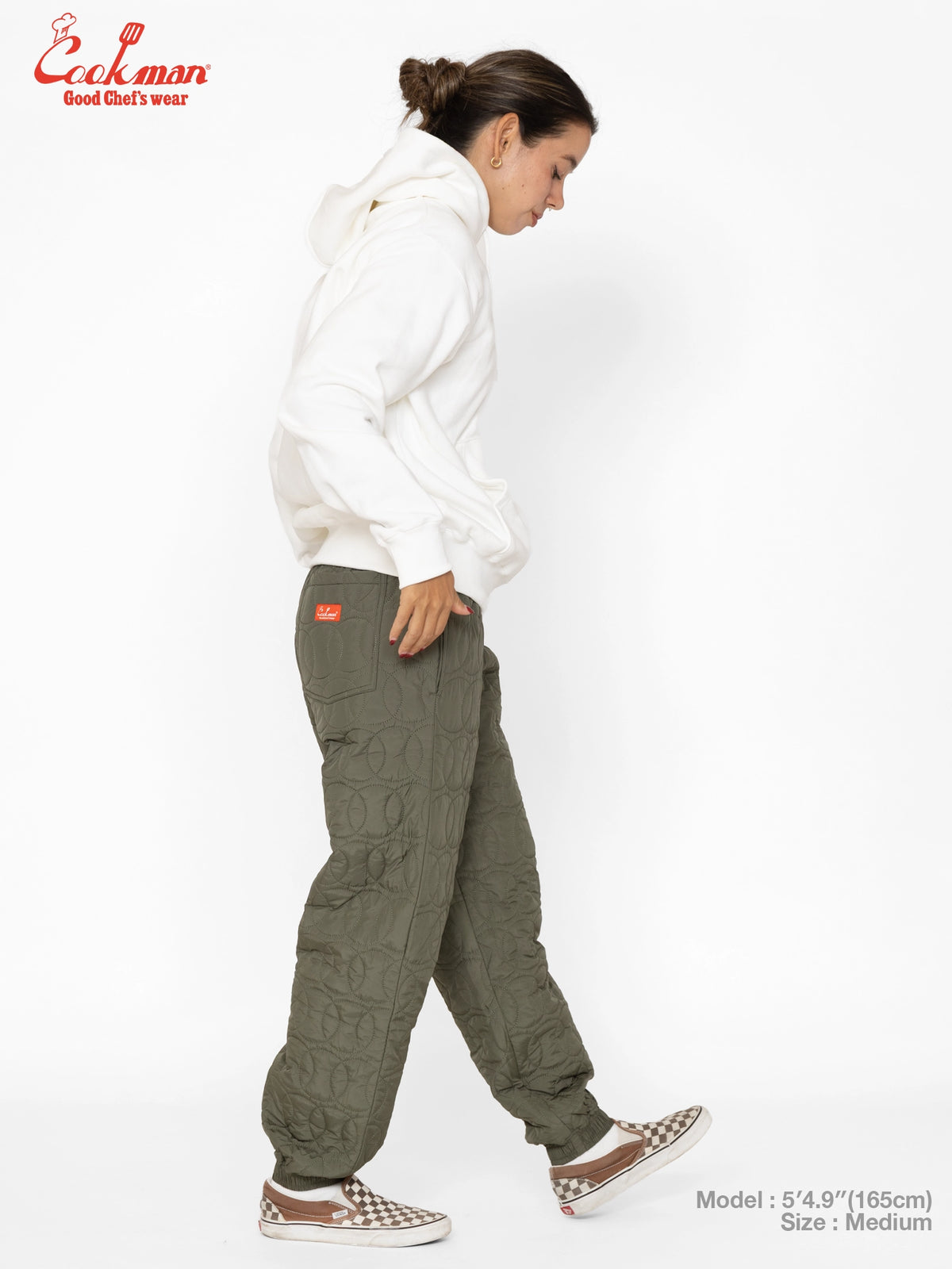 Chef Pants - Quilted Baseball : Olive