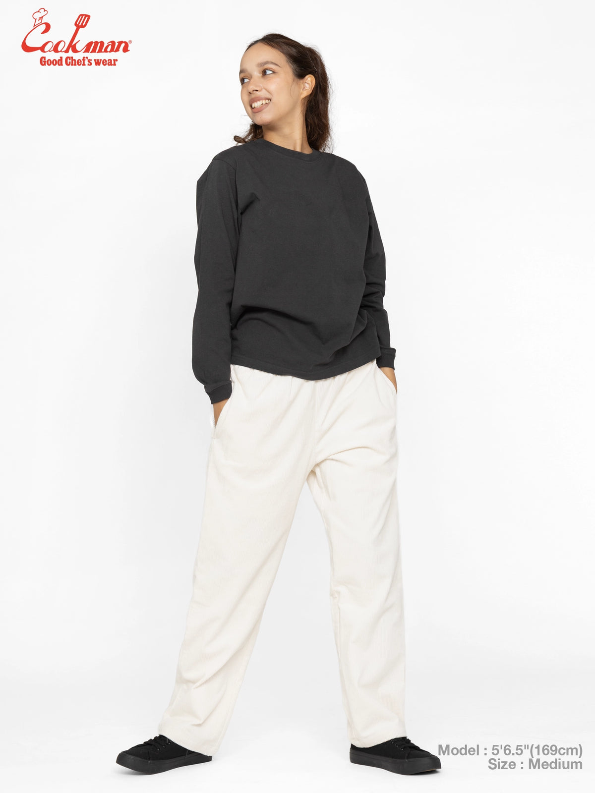 Chef Pants Semiwide - Corduroy : Cream