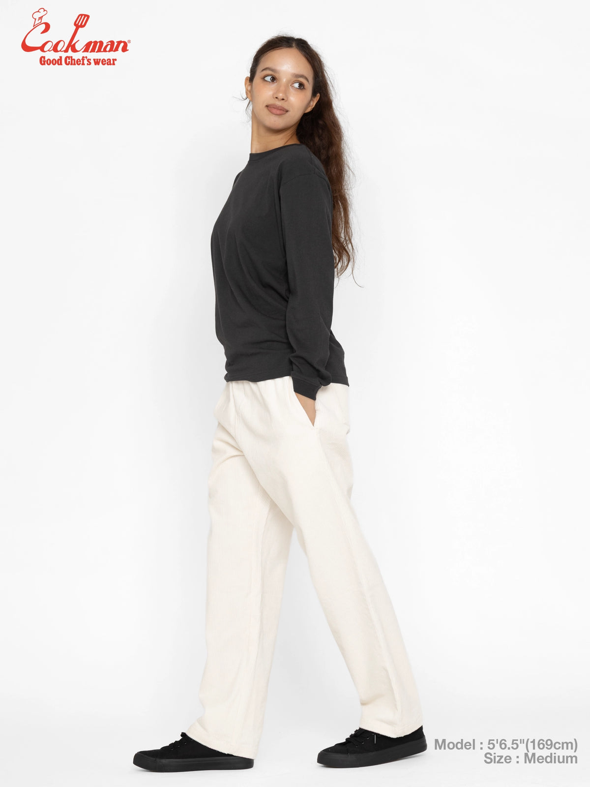 Chef Pants Semiwide - Corduroy : Cream