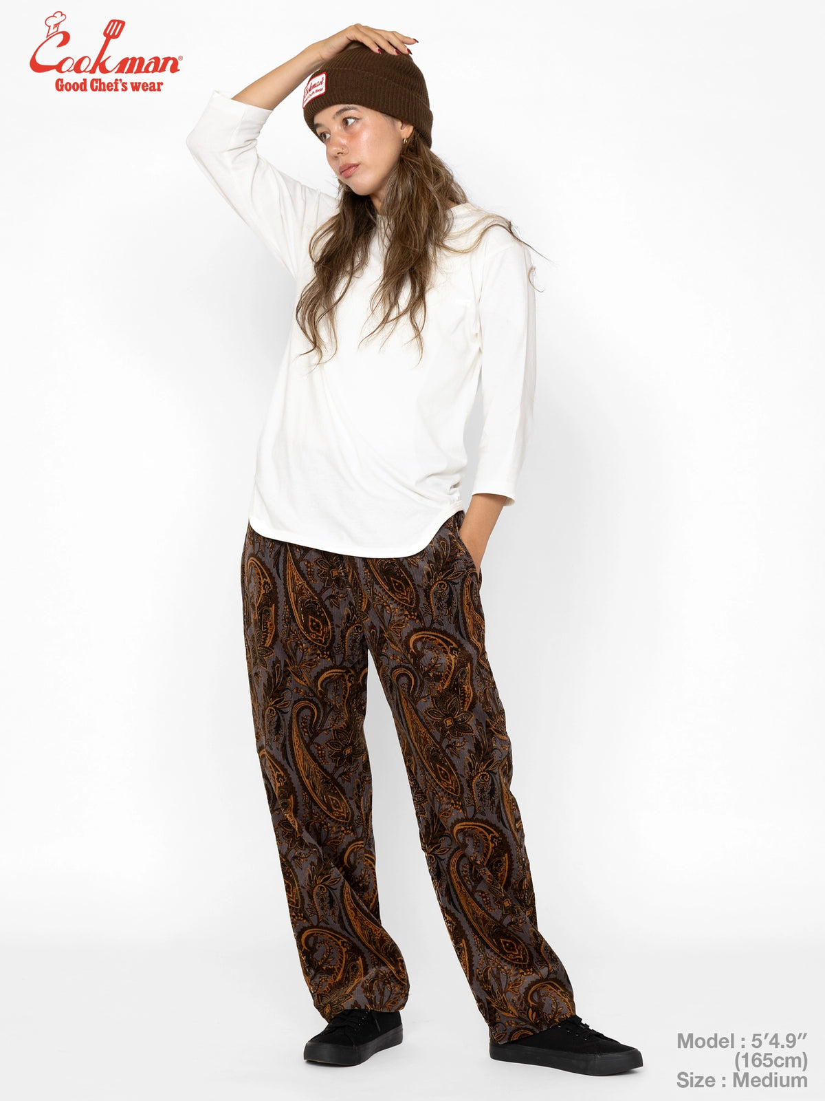 Chef Pants Semiwide - Corduroy : Paisley Brown