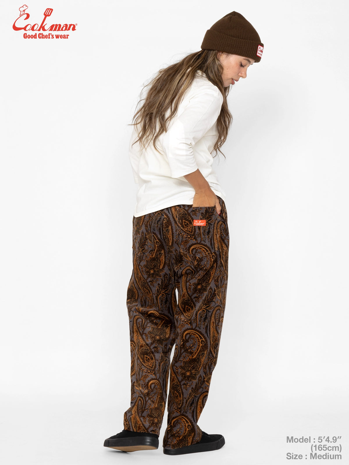 Chef Pants Semiwide - Corduroy : Paisley Brown