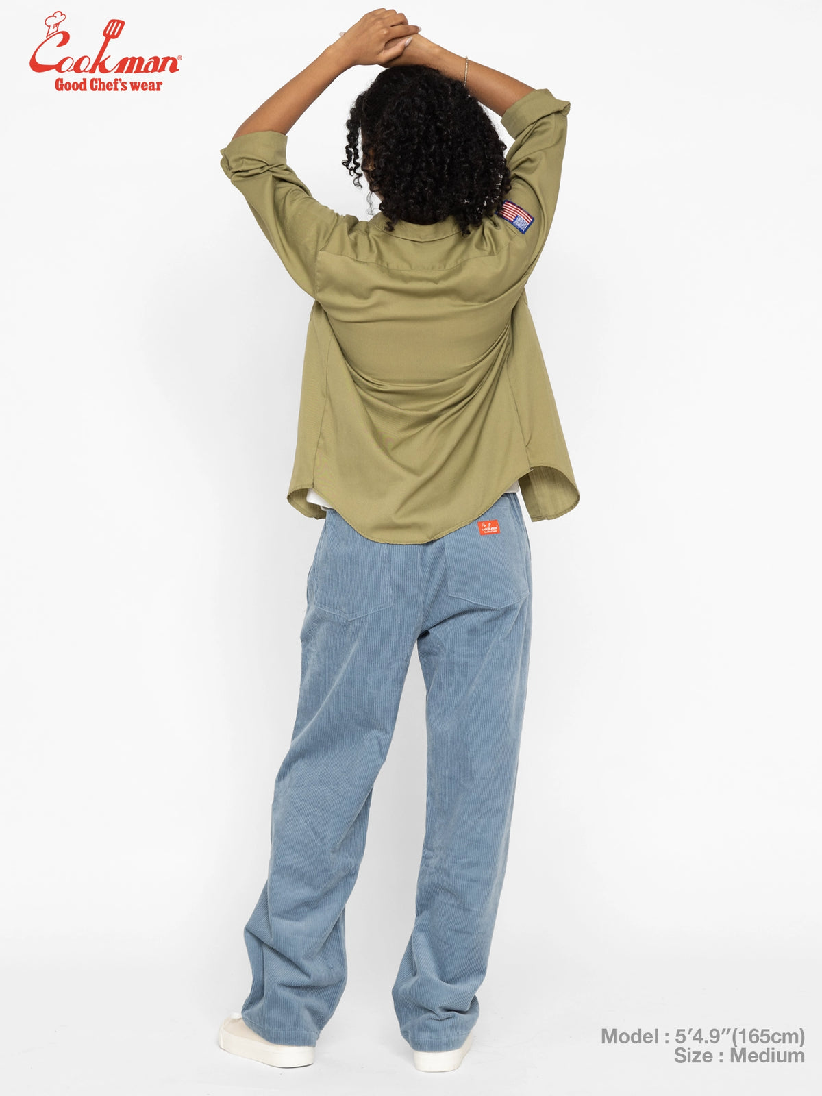 Chef Pants Semiwide - Corduroy : Blue Gray