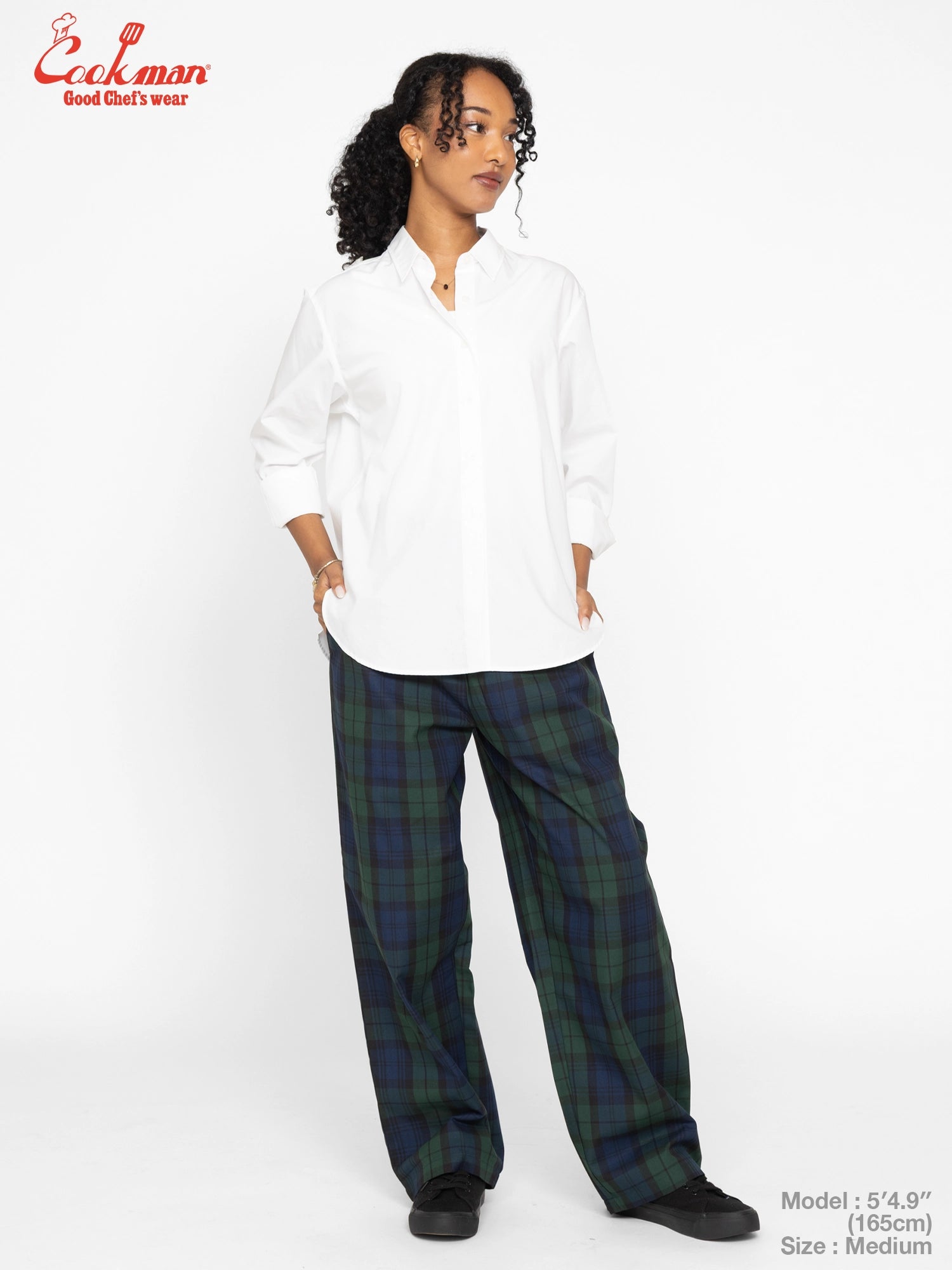 Chef Pants High-Wide - Black Watch Plaid