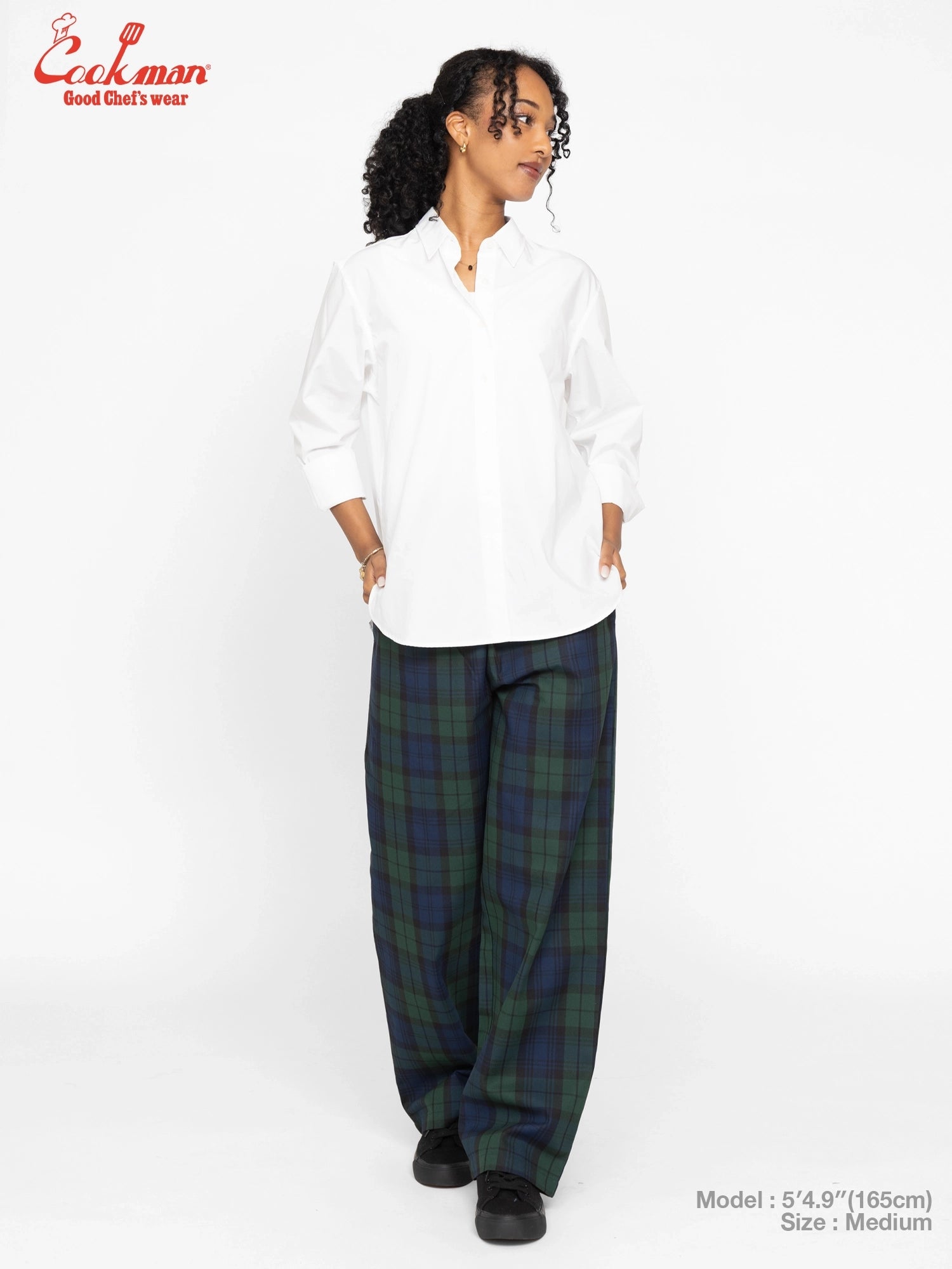 Chef Pants High-Wide - Black Watch Plaid