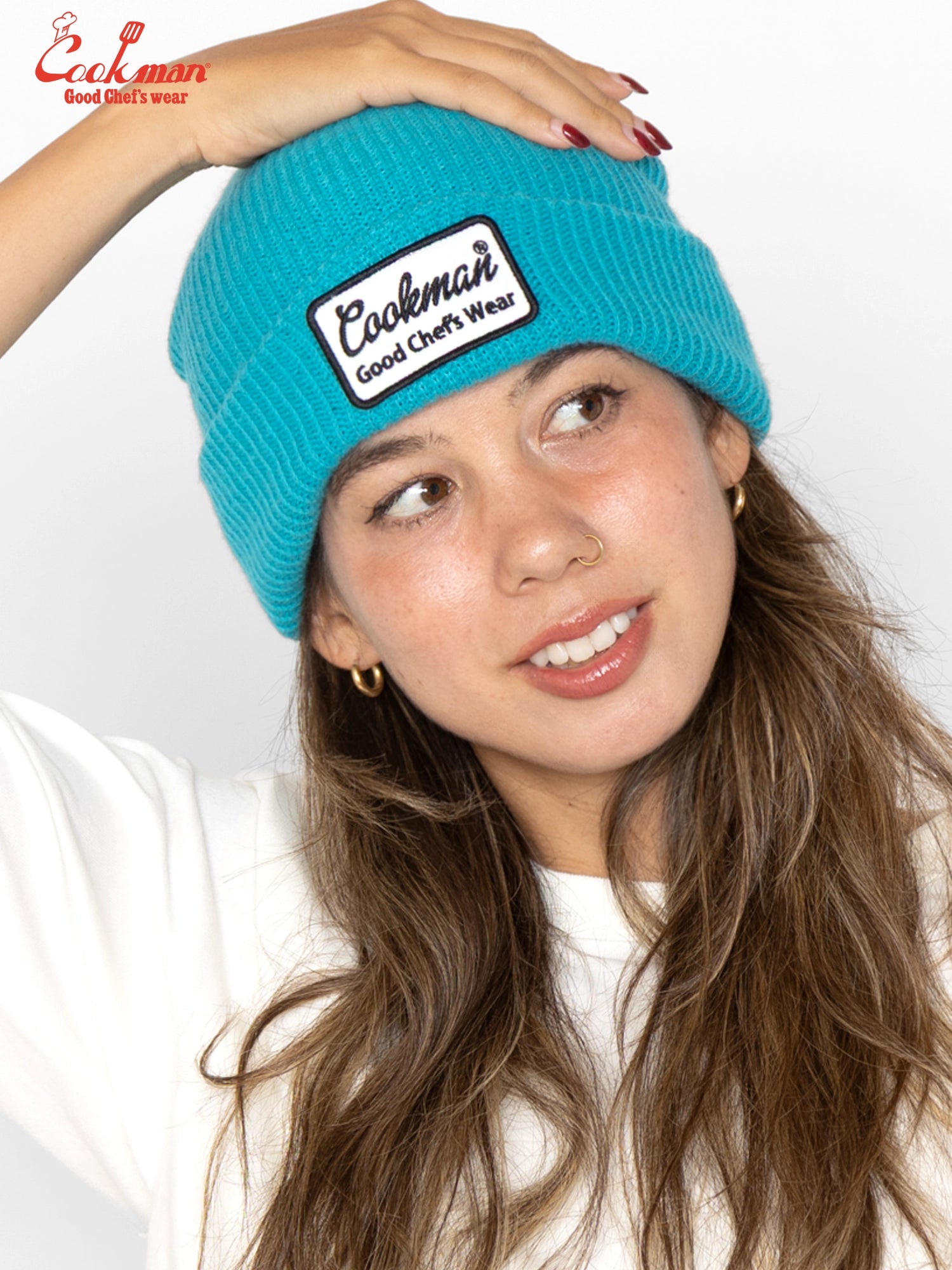 Beanie - Embroidery Patch : Turquoise