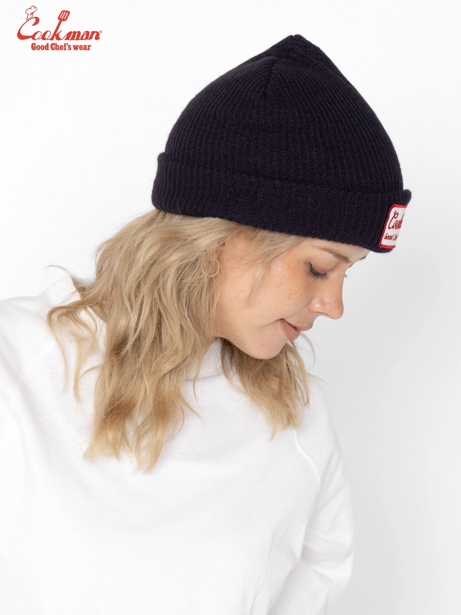 Beanie - Embroidery Patch : Navy