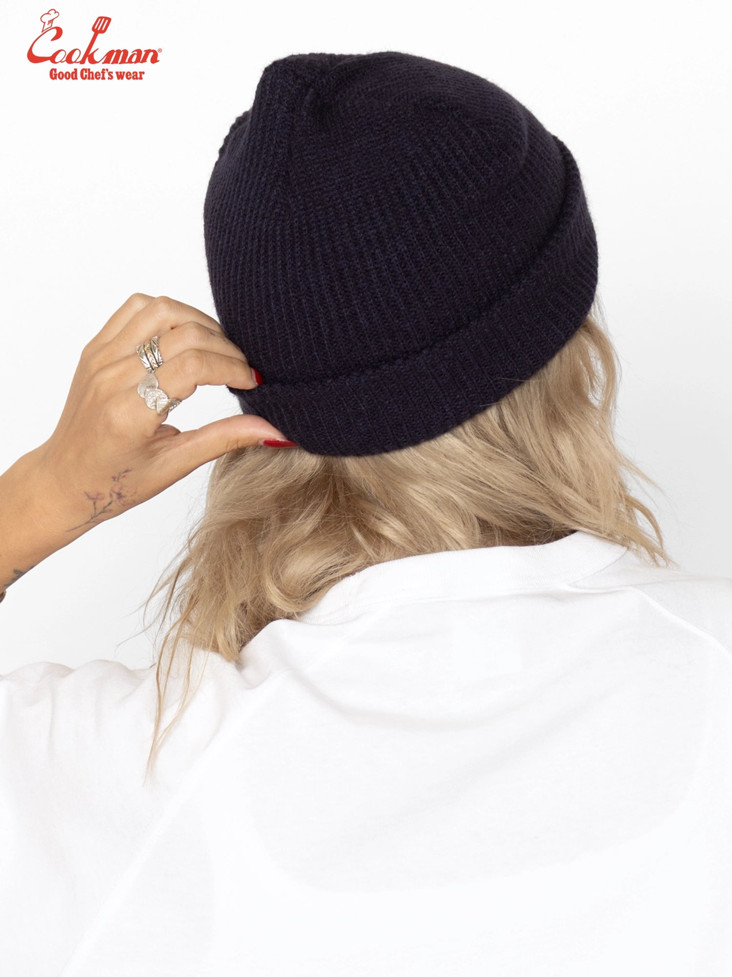 Beanie - Embroidery Patch : Navy