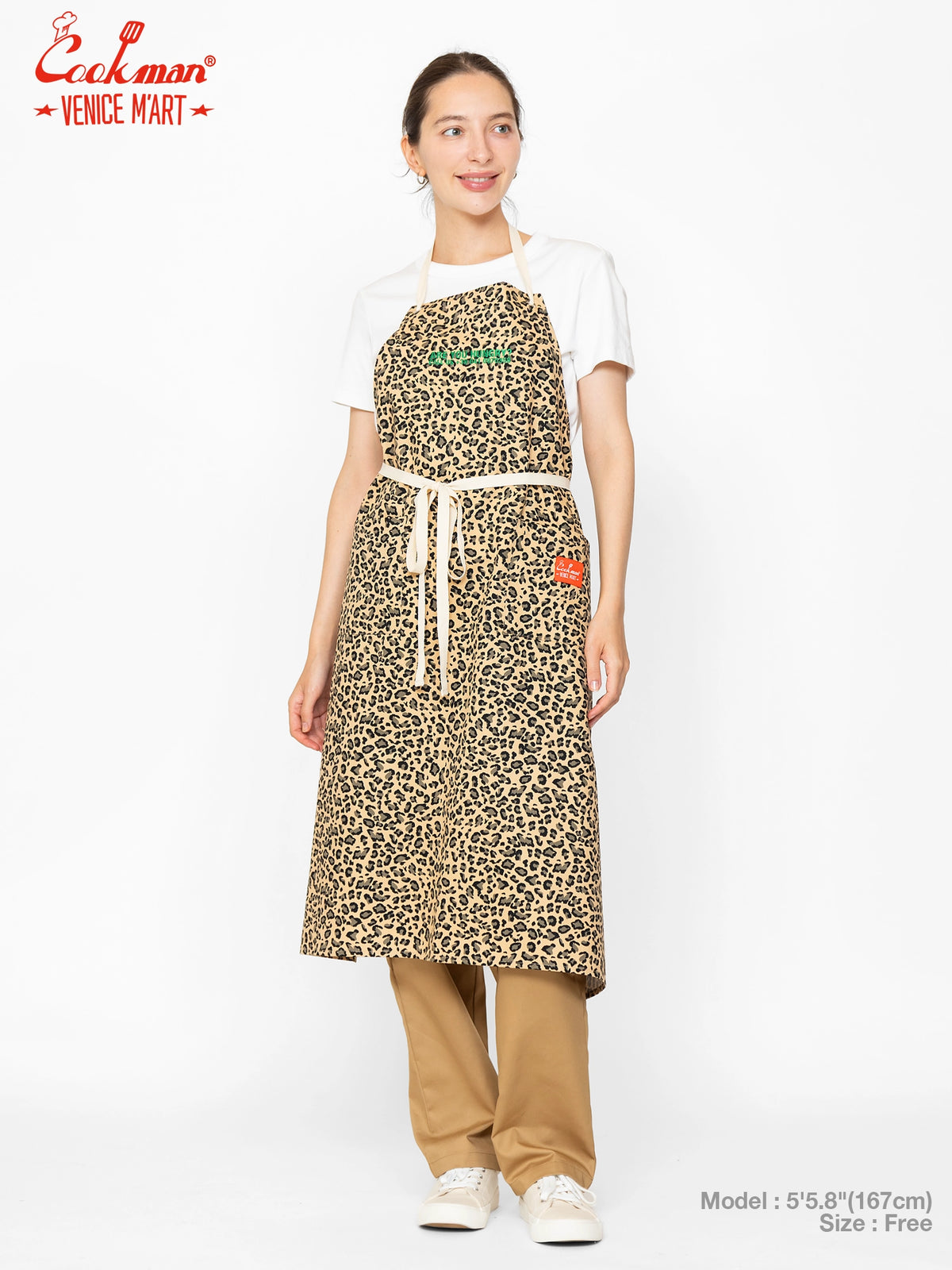 Long Apron - VENICE M'Art : Leopard Beige