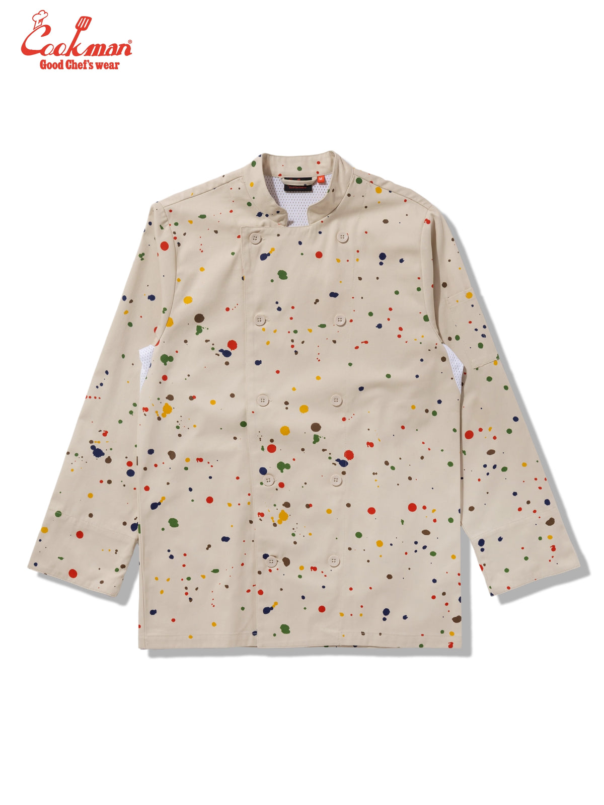 Chef Coat Long Sleeve Vented - Sauce Splash : Beige