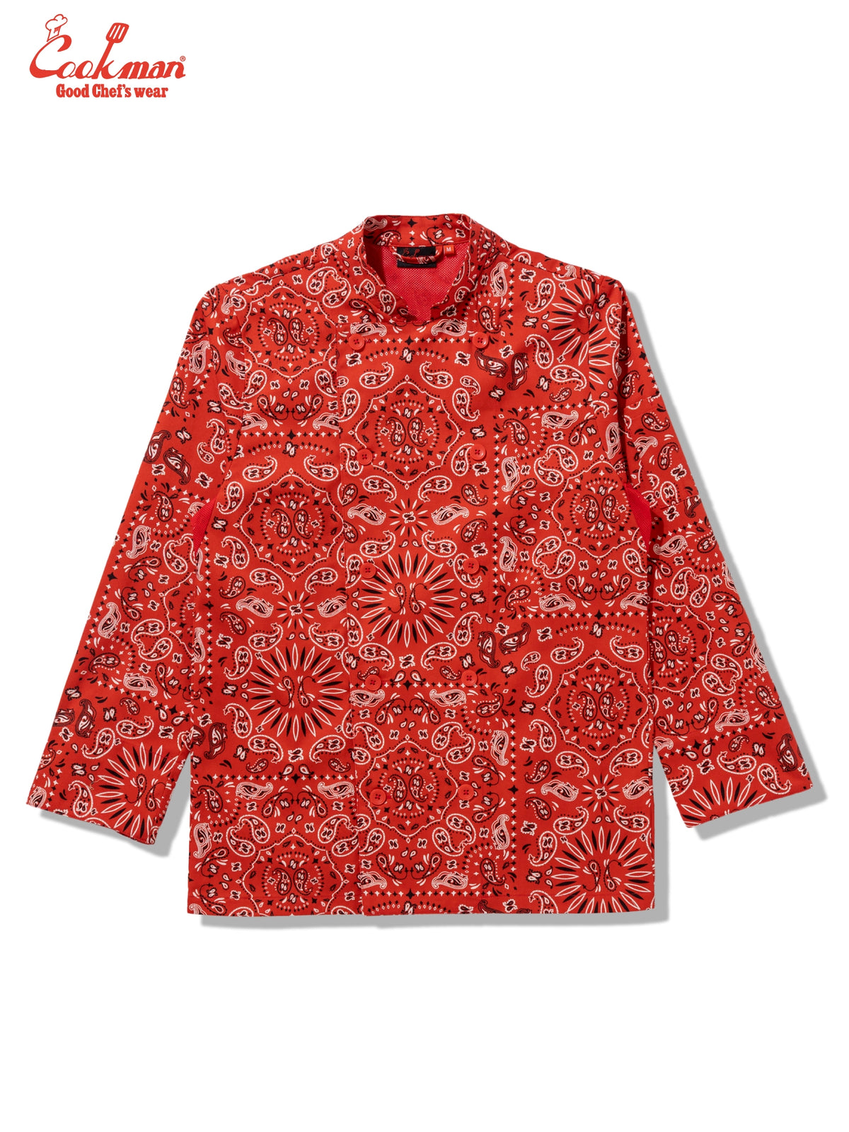 Chef Coat Long Sleeve Vented - Paisley : Red