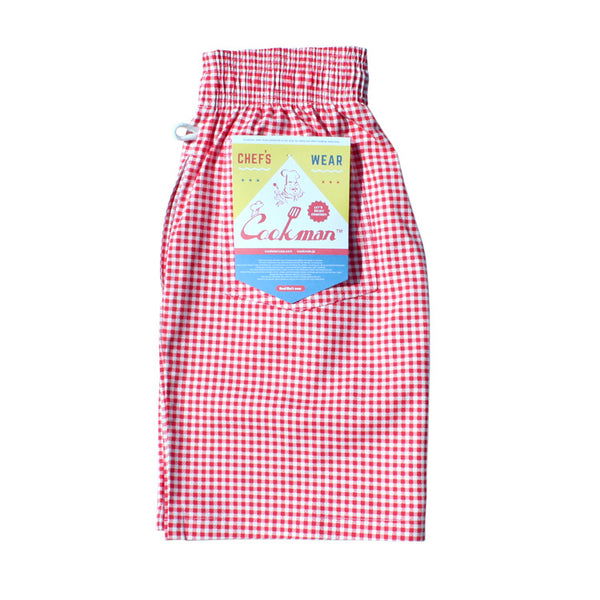 Cookman Chef Short Pants - Gingham : Red