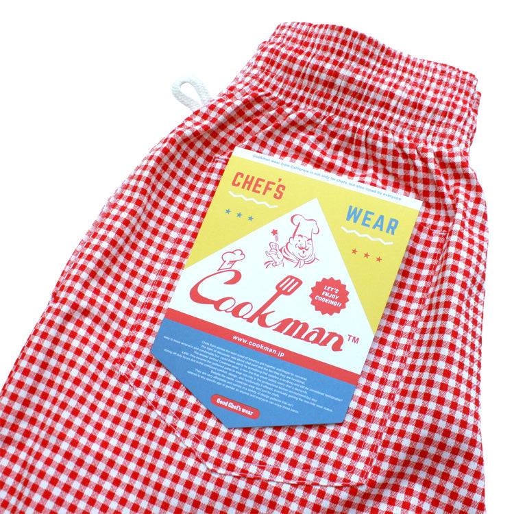 Cookman Chef Short Pants - Gingham : Red