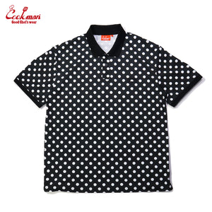 Cookman Polo Shirts - Dots : Black