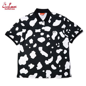 Cookman Polo Shirts - Cow : Black