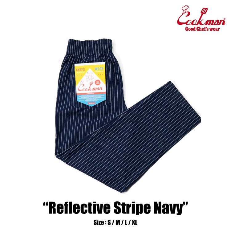 Cookman Chef Pants - Reflective Stripe : Navy