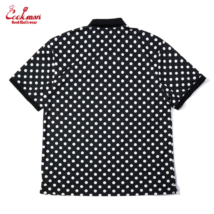 Cookman Polo Shirts - Dots : Black