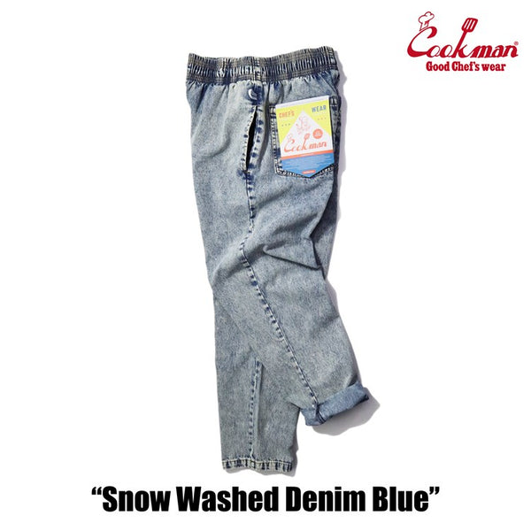 Cookman Chef Pants - Snow Washed Denim : Blue