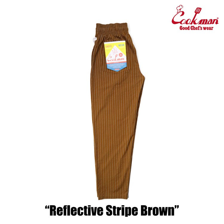 Cookman Chef Pants - Reflective Stripe : Brown