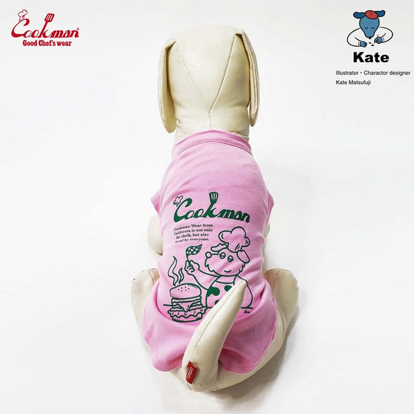 Cookman Dog T-shirts - Kate Dog chef : Pink