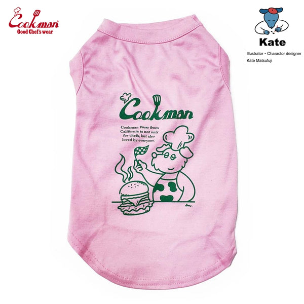 Cookman Dog T-shirts - Kate Dog chef : Pink