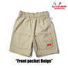 Cookman Chef Short Pants - Front pocket : Beige