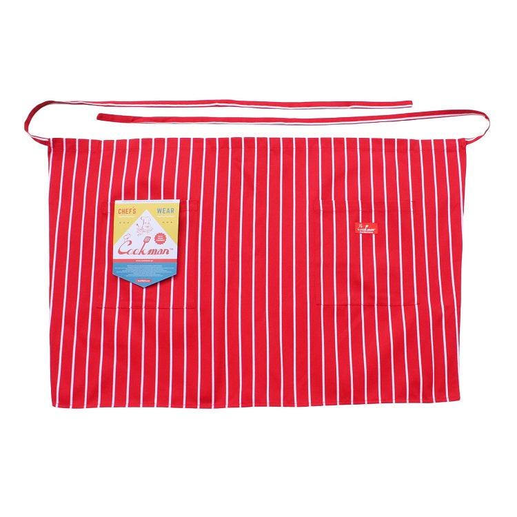 Cookman Waist Apron - Stripe : Red