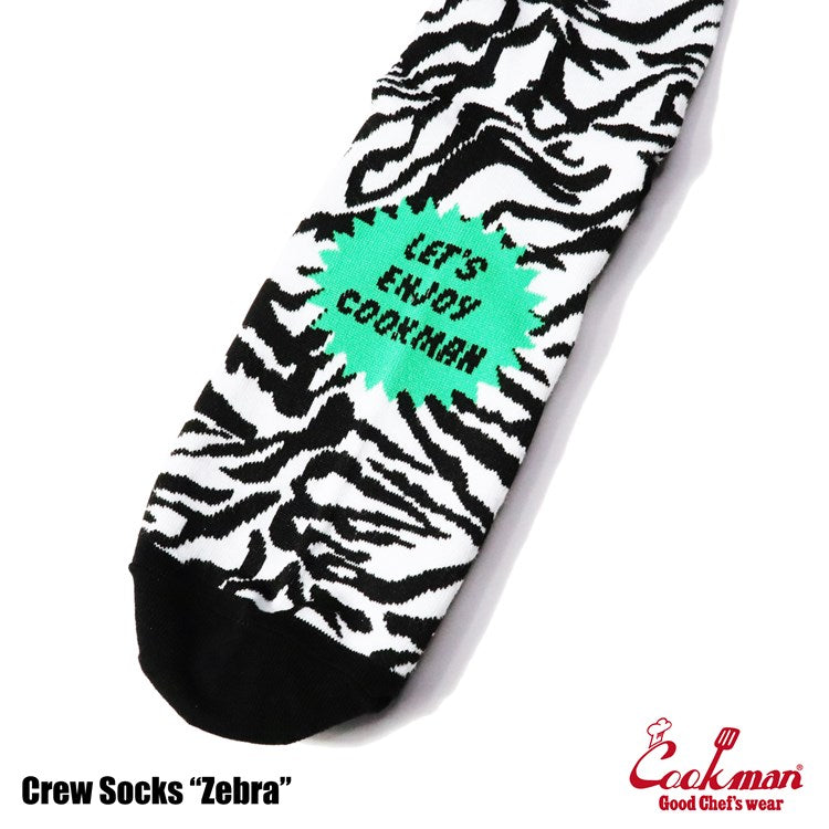 Cookman Crew Socks - Zebra