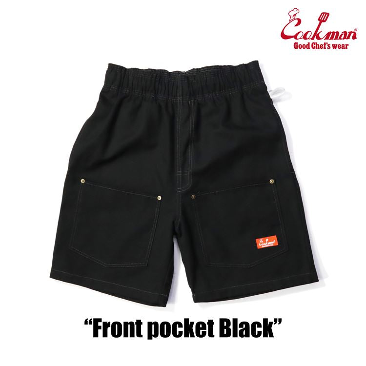 Chef Short Pants - Front pocket : Black