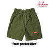 Cookman Chef Short Pants - Front pocket : Olive