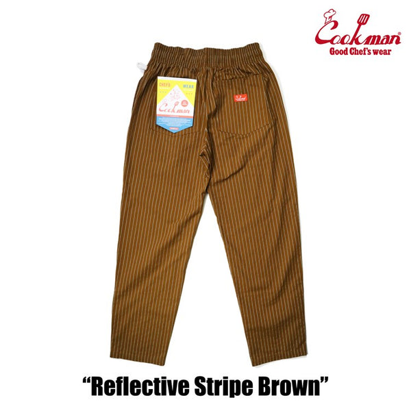 Cookman Chef Pants - Reflective Stripe : Brown