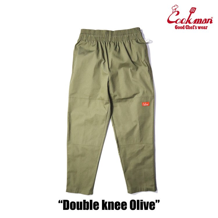 Cookman Chef Pants - Double Knee Ripstop : Olive