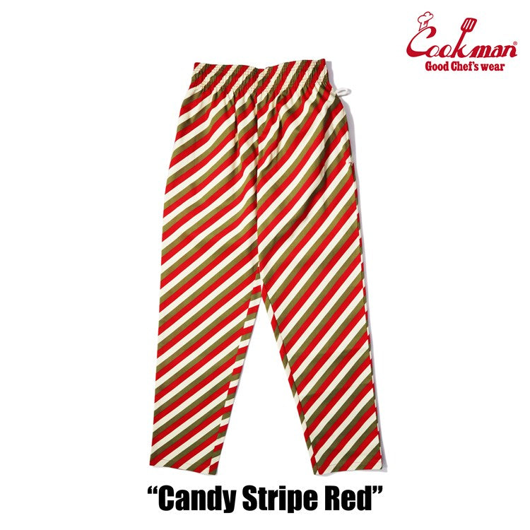 Cookman Chef Pants - Candy Stripe : Red