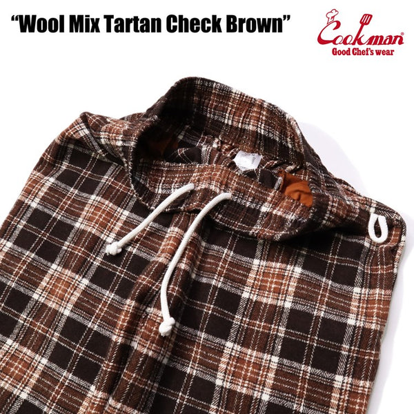 Cookman Chef Pants - Wool Mix Tartan : Brown