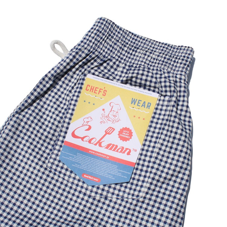 Cookman Chef Short Pants - Gingham : Navy