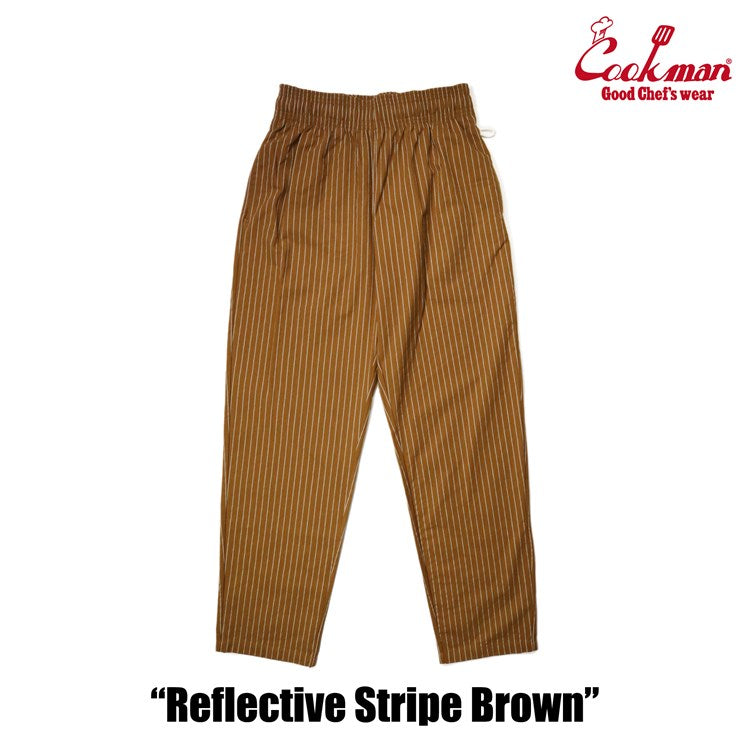 Cookman Chef Pants - Reflective Stripe : Brown