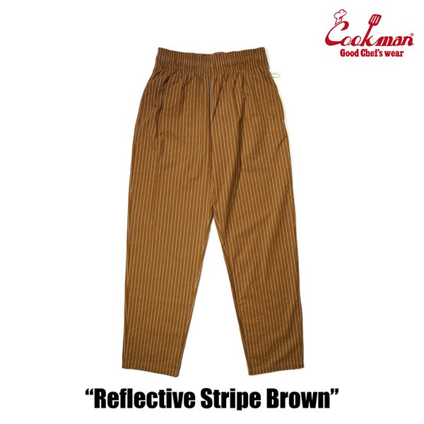 Cookman Chef Pants - Reflective Stripe : Brown