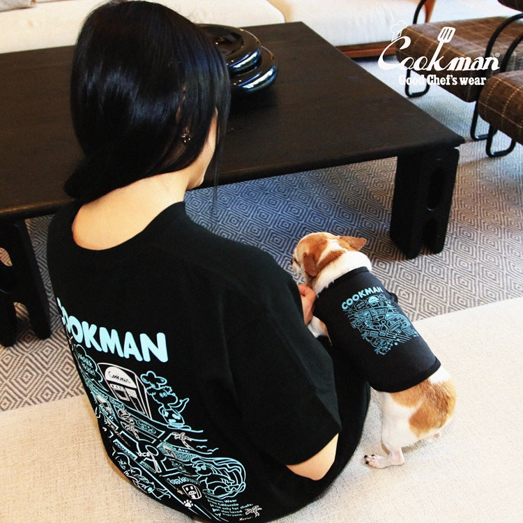 Cookman Dog T-shirts - Kate Venice beach map : Black