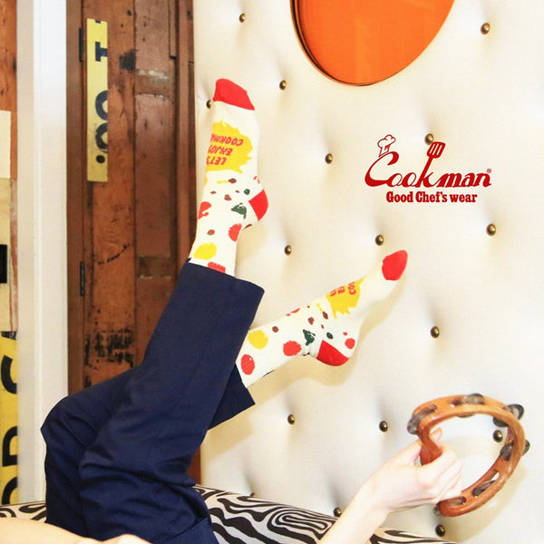 Cookman Rib Crew Socks - Sauce Splash