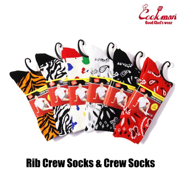 Cookman Rib Crew Socks - Sauce Splash
