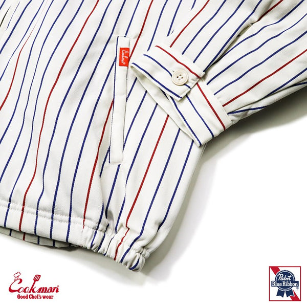 Cookman Delivery Jacket EX Warm - Pabst Stripe : White