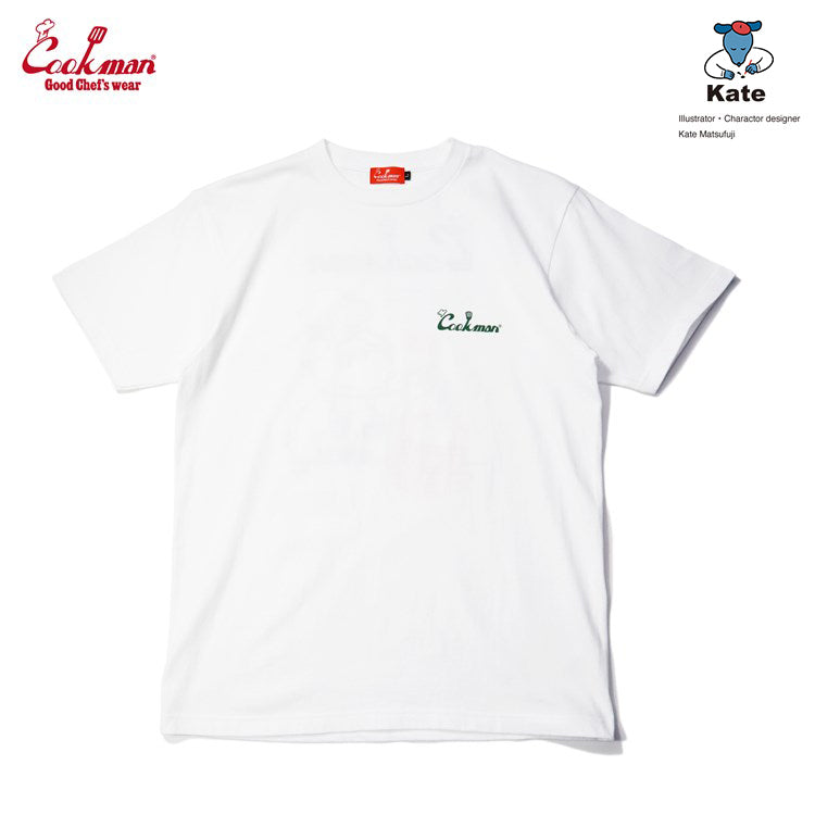 Cookman Tees - Kate Dog chef : White