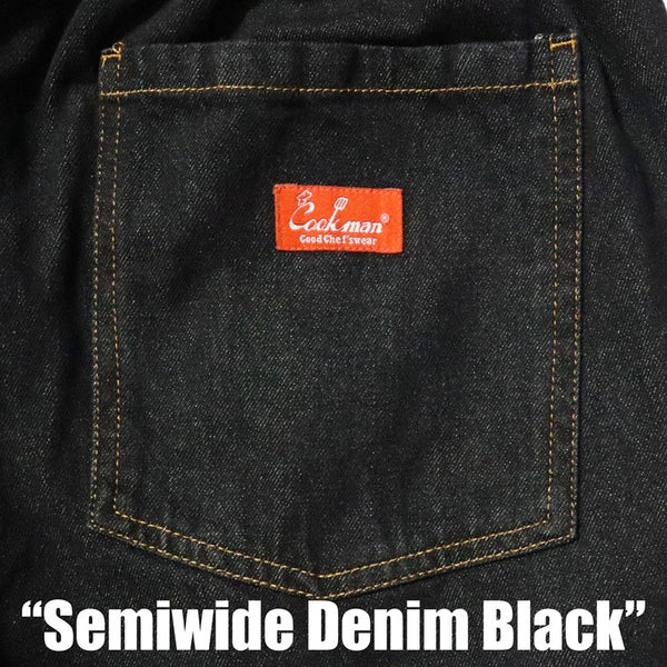 Cookman Chef Pants Semiwide- Denim : Black