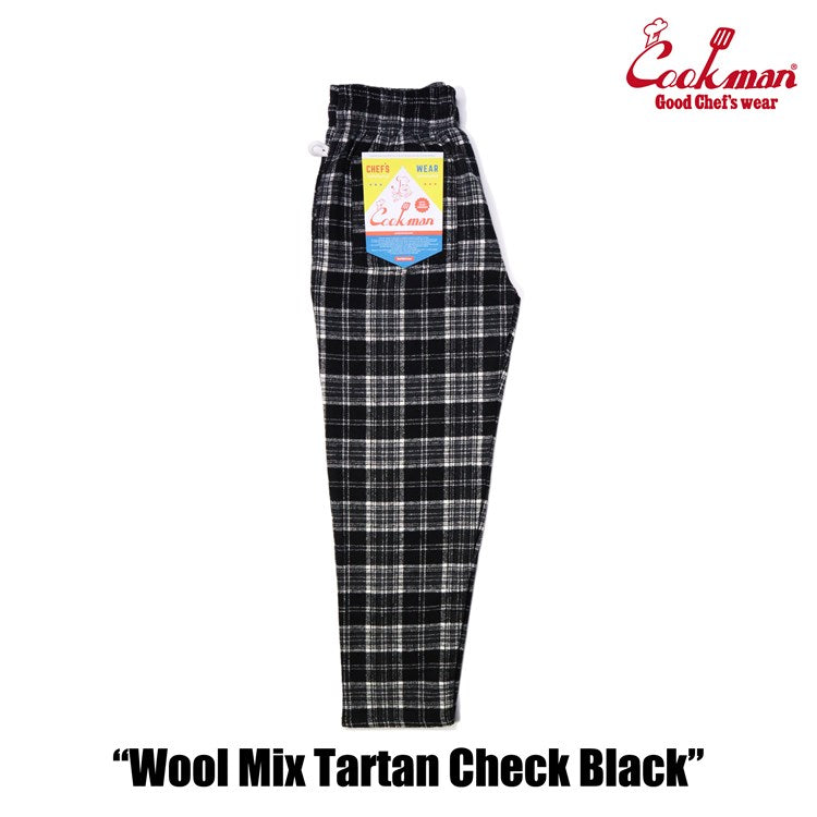 Cookman Chef Pants - Wool Mix Tartan : Black