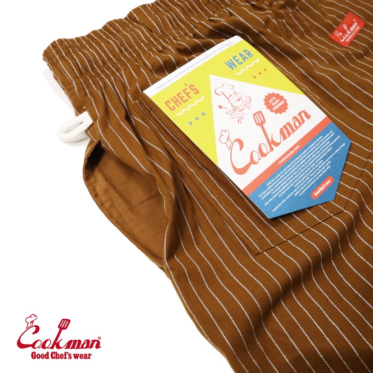 Cookman Chef Pants - Reflective Stripe : Brown