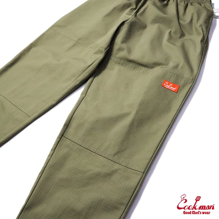 Cookman Chef Pants - Double Knee Ripstop : Olive